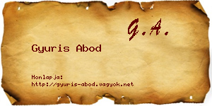 Gyuris Abod névjegykártya